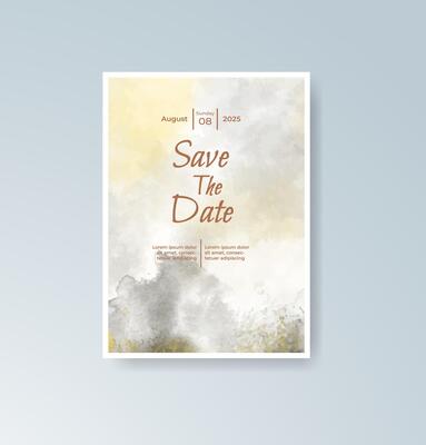 Botanical watercolor table number card