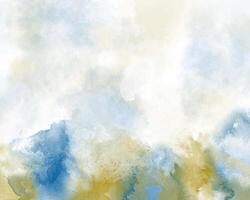 Color-swirled abstract paint on watercolor paper vector