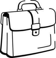 An icon of office bag designed in doodle style vector