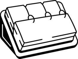An icon of cardholder designed in doodle style vector