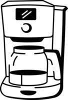 A sketchy style icon of office coffee maker vector