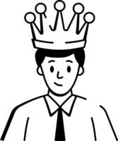 Hand drawn style icon showing the best employee vector