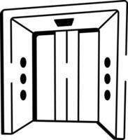A hand drawn icon depicting office elevator vector