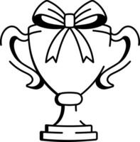 A sketchy style icon showing workplace trophy reward vector