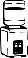 Drawing style icon showing water dispenser machine vector