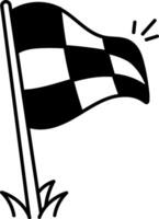 A drawing style icon showing boundary flag vector