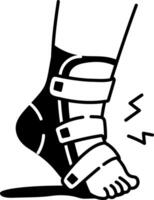 A sketchy style icon of ankle brace vector