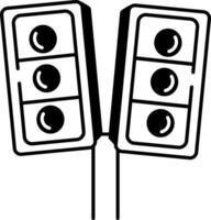 A doodle style icon of stadium lights vector
