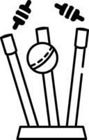 A drawing style icon showing wicket vector