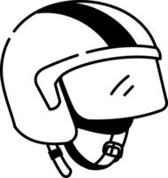 A drawing style icon showing sports helmet vector