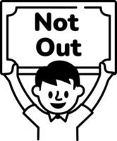 A doodle style icon of supporter vector