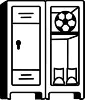 A hand drawn style icon of locker room vector