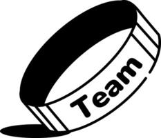 A drawing style icon showing team wristband vector
