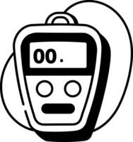 A drawing style icon showing umpire counter vector