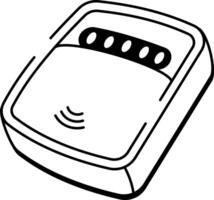 A hand drawn style icon of line sensor vector