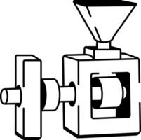 A doodle style icon of injection moulding vector