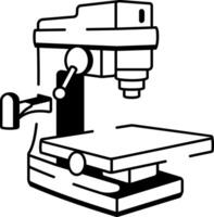 A hand drawn style icon of milling machine vector