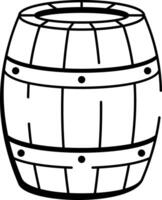 A sketchy style icon of resin barrel vector