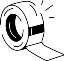 An icon of reflective tape drawn in doodle style vector