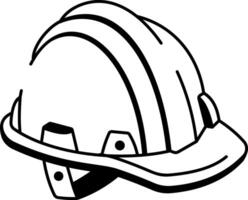 A hand drawn style icon of a safety helmet vector