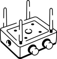 A sketchy style icon of sensor node vector