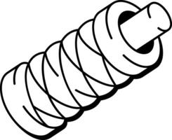 A drawing style icon showing a copper wire vector