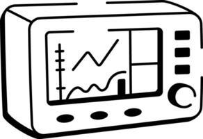 A hand drawn style icon depicting a data logger vector