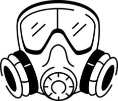 A drawing style icon of gas mask vector