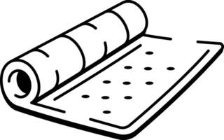 A sketchy style icon of foam sheet vector