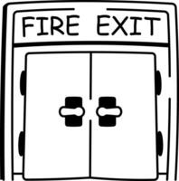 A hand drawn style icon of fire exit vector