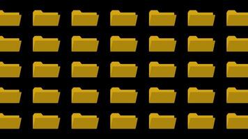 File folder grid pattern on black background video