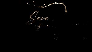 Save The Date Elegant Text Animation 4K Motion Graphic video