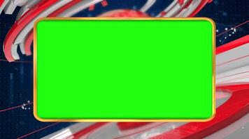 Top News Bulletin Green Screen Sequence, Editable Chroma Key Template video
