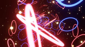 Blue and Light Red Abstract Luminverse Background VJ Loop in 4K video