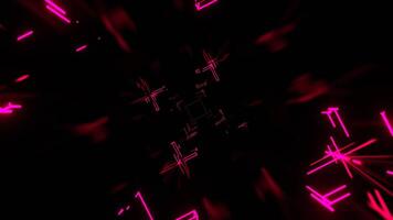 Light Green and Pink Square Neon Sci Fi Strobe Flashing Tunnel Background VJ Loop in 4K video