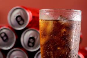 Carbonated water in a glass, fizzy and refreshing with every drop photo