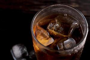 Carbonated water in a glass photo