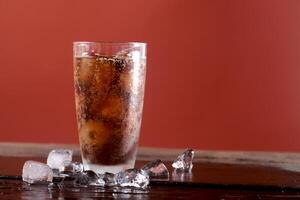 Carbonated water in a glass, fizzy and refreshing photo