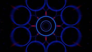 Blue and Red Stobe Tunnel Path of Neon Background VJ Loop in 4K video