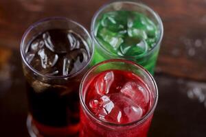 Carbonated water in a glass fizzy and refreshing with every drop photo