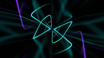 Turquoise and Purple Laser Neon Glow in Infinite Flow Background VJ Loop in 4K video