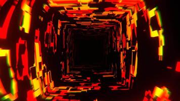 Orange and Red Framework of Changing Abstract Forms Background VJ Loop in 4K video