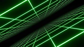 Green Infinite Neon Grid Zone Background VJ Loop in 4K video