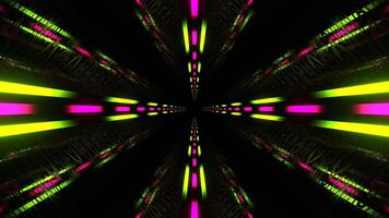 Light Green and Pink Extraterrestrial Neon Glow Cyber Highway Background VJ Loop in 4K video
