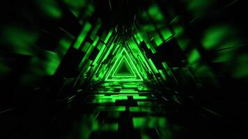 verde infinito triângulo sci fi falha túnel fundo vj ciclo dentro 4k video