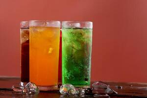 Carbonated water in glass fizzy and refreshing photo