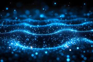 Blue Abstract Cosmic Waves Energy Flow and Motion for Digital Design photo