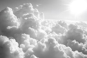 Dreamy Cloudscape with Bright Sunlight Above the Clouds - Ideal for Inspirational Artwork and Decor photo