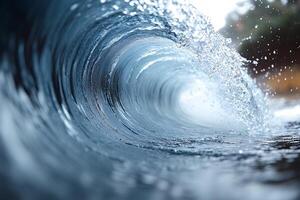 Dynamic Ocean Wave Motion for Surfing or Nature Themes photo