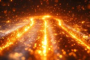Glowing Lava Flow Abstract Background for Design and Art Projects photo